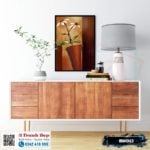 Tranh sơn dầu bình hoa nghệ thuật - BH012