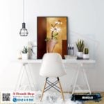 Tranh sơn dầu bình hoa nghệ thuật - BH010 - Ảnh 3