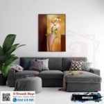 Tranh sơn dầu bình hoa nghệ thuật - BH010