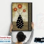 Tranh bình hoa phong cách hiện đại - BH009 - Ảnh 4