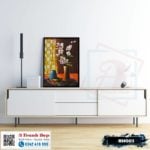 Tranh sơn dầu bình hoa nghệ thuật - BH003 - Ảnh 2