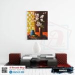 Tranh sơn dầu bình hoa nghệ thuật - BH003