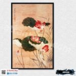 Tranh Canvas hoa sen đỏ - HS008 - Ảnh 2