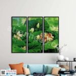 Bộ 3 tranh hoa sen trắng đẹp dịu dàng - HS001