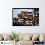 Tranh phong cảnh Hà Nội xưa - HNX012 - Ảnh 3