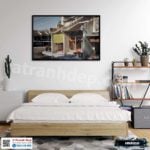Tranh phong cảnh Hà Nội xưa - HNX010 - Ảnh 3