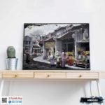 Tranh phong cảnh Hà Nội xưa - HNX009 - Ảnh 2