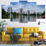 Bộ 5 tranh canvas phong cảnh thành phố Bangkok - B5T026