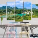 Bộ 5 tranh canvas phong cảnh thác bản giốc - B5T015 - Ảnh 3