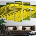 Bộ 5 tranh canvas phong cảnh ruộng bậc thang - B5T013