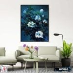 Tranh vẽ sơn dầu hoa nghệ thuật - HC005