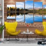Bộ 5 tranh canvas phong cảnh núi hồ mùa thu New Zealand - B5T005 - Ảnh 3