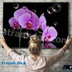 Tranh trang trí hoa lan tím - FL021 - Ảnh 3