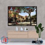 Tranh treo tường in lụa phong cảnh Hà Nội - HNX021 - Ảnh 2