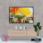Tranh treo tường in lụa phong cảnh Hà Nội - HNX020 - Ảnh 3