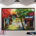 Tranh treo tường in lụa phong cảnh Hà Nội - HNX019 - Ảnh 4