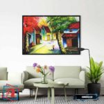 Tranh treo tường in lụa phong cảnh Hà Nội - HNX019 - Ảnh 2