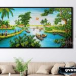Tranh canvas treo tường làng quê Việt Nam - QVN002 - Ảnh 2