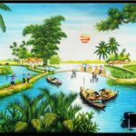 Tranh canvas treo tường làng quê Việt Nam - QVN002 - Ảnh 3