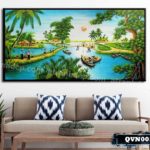 Tranh canvas treo tường làng quê Việt Nam - QVN002