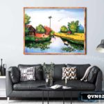 Tranh canvas treo tường làng quê Việt Nam - QVN028