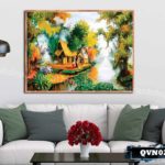 Tranh canvas treo tường làng quê Việt Nam - QVN029 - Ảnh 3