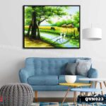 Tranh canvas treo tường làng quê Việt Nam - QVN023 - Ảnh 3