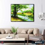 Tranh canvas treo tường làng quê Việt Nam - QVN023 - Ảnh 2