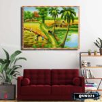 Tranh canvas treo tường làng quê Việt Nam - QVN021 - Ảnh 2