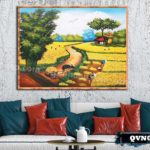 Tranh canvas treo tường làng quê Việt Nam - QVN019 - Ảnh 2