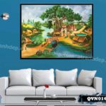 Tranh canvas treo tường làng quê Việt Nam - QVN016