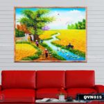 Tranh canvas treo tường làng quê Việt Nam - QVN015 - Ảnh 3