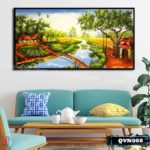 Tranh canvas treo tường làng quê Việt Nam - QVN008