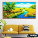 Tranh canvas treo tường làng quê Việt Nam - QVN007 - Ảnh 3
