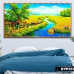 Tranh canvas treo tường làng quê Việt Nam - QVN007