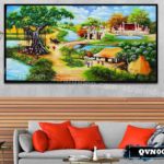 Tranh canvas treo tường làng quê Việt Nam - QVN006 - Ảnh 2