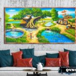 Tranh canvas treo tường làng quê Việt Nam - QVN004