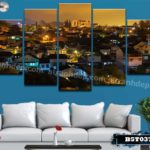 Bộ 5 tranh canvas treo tường phong cảnh thành phố Đà Lạt - B5T037