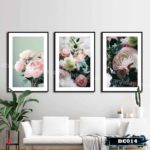 Bộ 3 tranh decor hoa hồng-DC014 - Ảnh 3