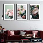 Bộ 3 tranh decor hoa hồng-DC014 - Ảnh 4