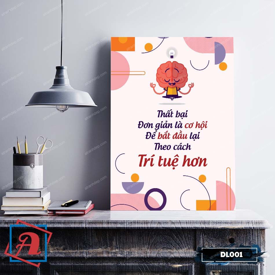 DL001 -2 atranhdep Tranh động lực trang trí văn phòng làm việc - Thất bại đơn giản là cơ hội để bắt đầu lại theo cách trí tuệ hơn - DL001 - Ảnh 1