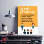 Tranh động lực trang trí văn phòng làm việc - 5 điều sếp dạy - DL036