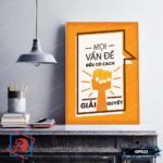 Tranh động lực trang trí văn phòng làm việc - Mọi vấn đề đều có cách giải quyết - DL023