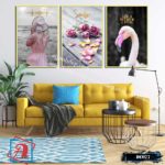 Bộ 3 tranh canvas treo tường Decor cách điệu, phong cách scandinavian - DC077