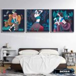 Bộ 3 tranh canvas treo tường Decor cô gái sơn nữ, phong cách tân cổ điển, ấn tượng - DC064 - Ảnh 4