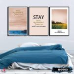 Bộ 3 tranh canvas treo tường Decor phong cảnh, phong cách scandianvian - DC063 - Ảnh 4