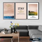 Bộ 3 tranh canvas treo tường Decor phong cảnh, phong cách scandianvian - DC063 - Ảnh 2