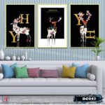 Bộ 3 tranh canvas treo tường Decor hươu cách điệu - DC047 - Ảnh 3