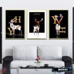 Bộ 3 tranh canvas treo tường Decor hươu cách điệu - DC047