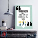 Tranh động lực trang trí văn phòng làm việc - Trong quảng cáo không khác biệt chẳng khác gì là tự sát - DL056